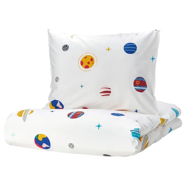 AFTONSPARV Підковдра та наволочка - космос/різнокольоровий 150x200/50x60 см