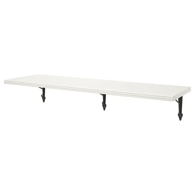 BERGSHULT / KROKSHULT Полиця настінна - білий/антрацит 120x30 см