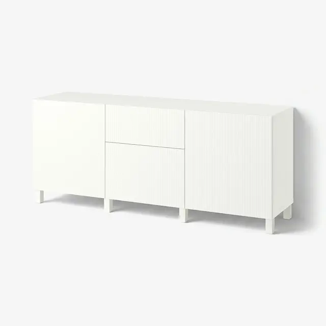 BESTÅ Комбінація з шухлядами - Förvaltare білий/Stubbarp білий 180x42x74 см