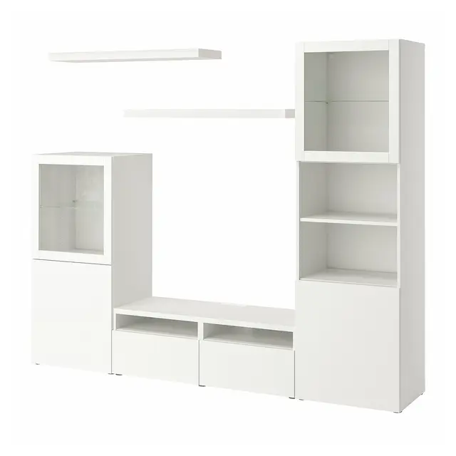 BESTÅ / LACK Тумба під телевізор - білий 240x42x193 см