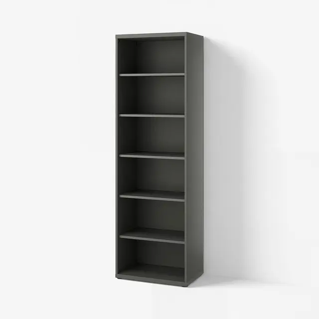 BESTÅ Стелаж - з 5 полицями/темно-сірий 60x40x193 см