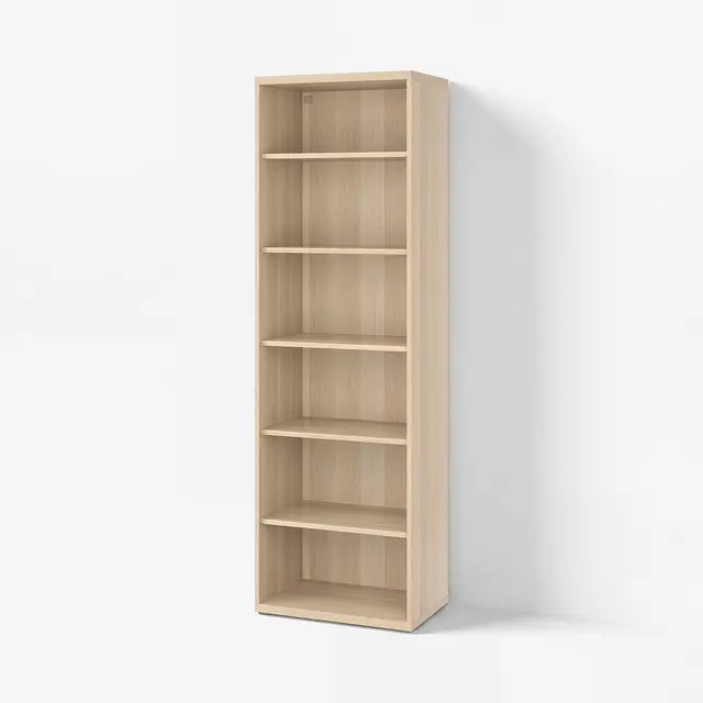BESTÅ Стелаж - з 5 полицями/імітація біленого дуба 60x40x193 см