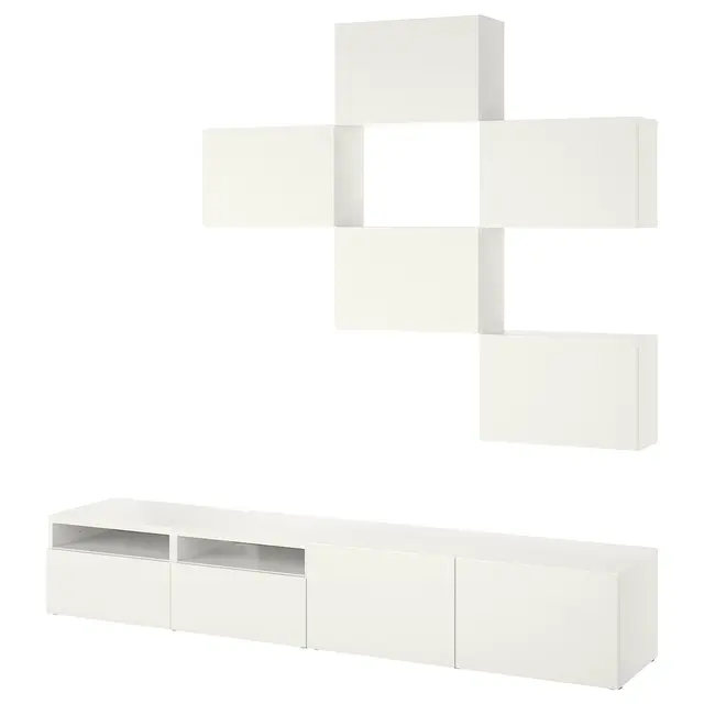 BESTÅ Тумба під ТБ - білий/Lappviken 240x42x230 см