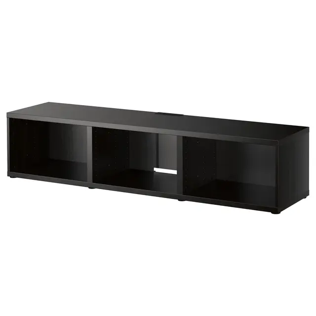 BESTÅ Тумба під ТБ - чорно-коричневий 180x40x38 см