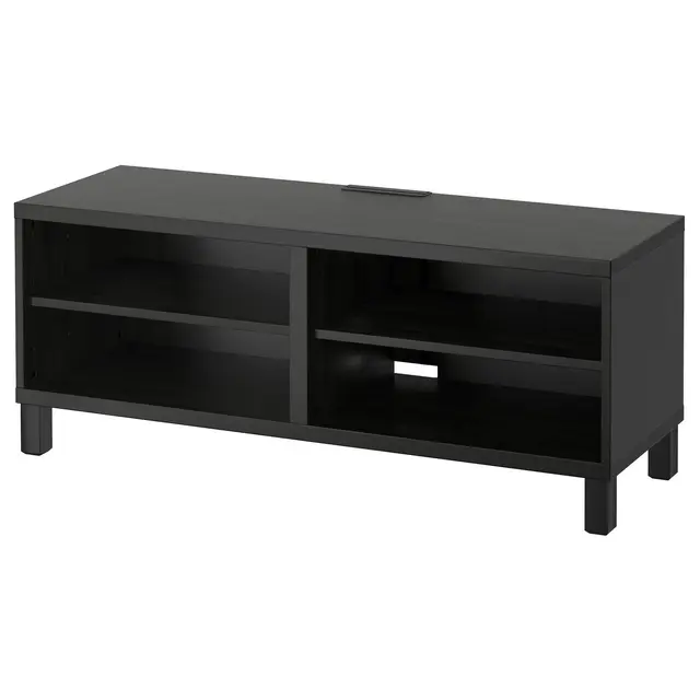 BESTÅ Тумба під ТБ - чорно-коричневий 120x40x48 см