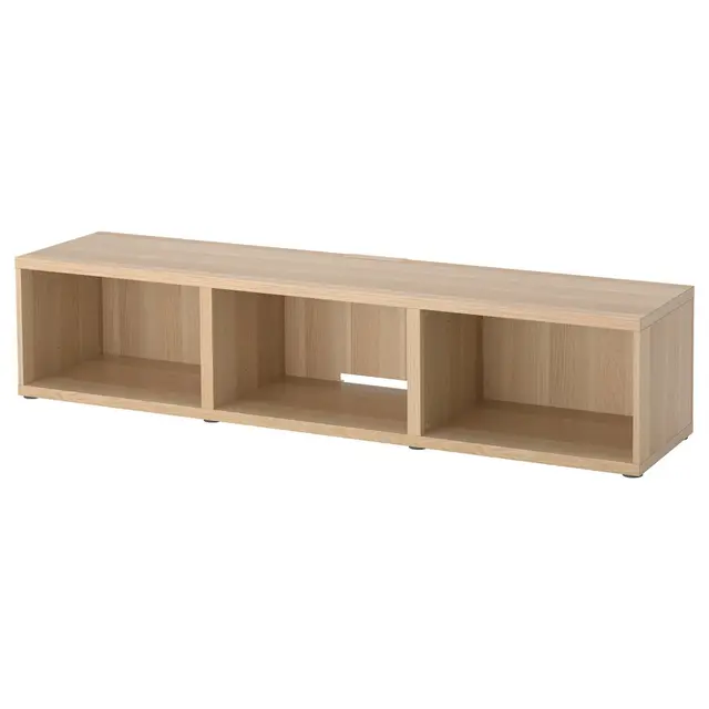 BESTÅ Тумба під ТБ - імітація дуба з білою морилкою 180x40x38 см