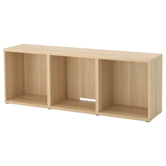 BESTÅ Тумба під ТБ - імітація дуба з білою морилкою 180x40x64 см