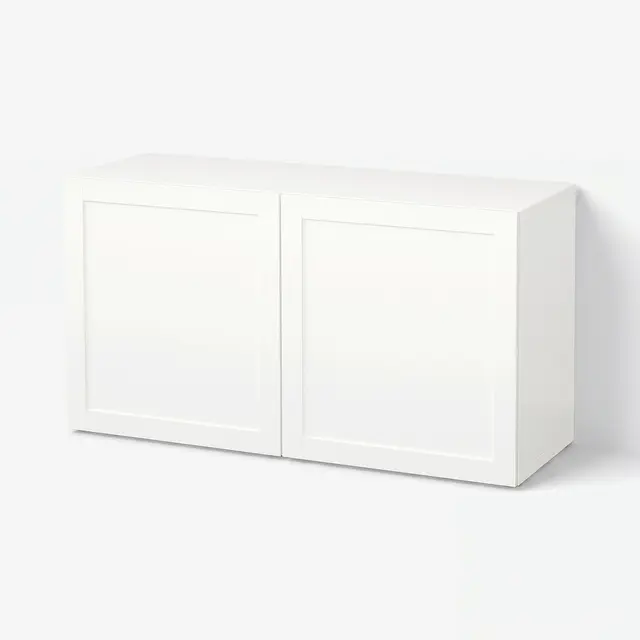BESTÅ Шафка з дверцятами - білий/Hanviken білий 120x42x64 см