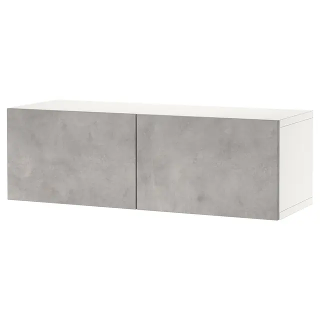 BESTÅ Шафка з дверцятами - білий/Kallviken світло-сірий 120x42x38 см