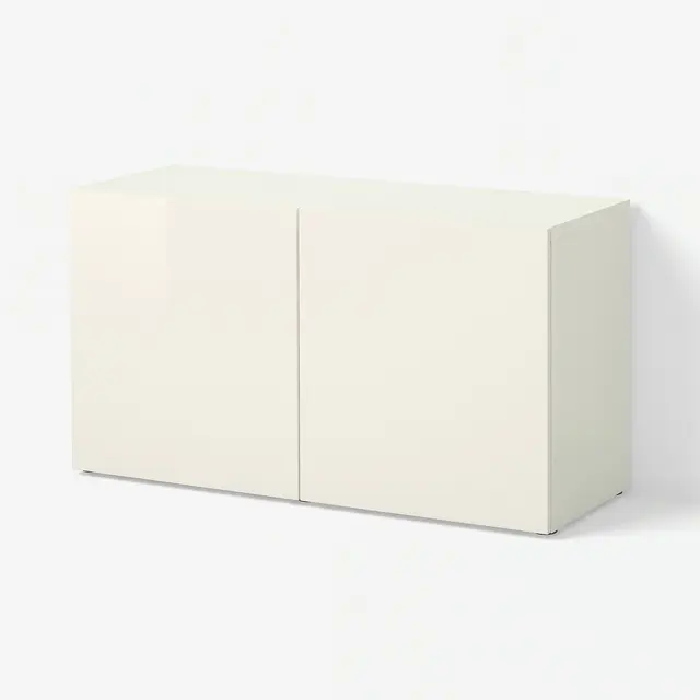 BESTÅ Шафка з дверцятами - білий/Selsviken глянець/білий 120x42x64 см