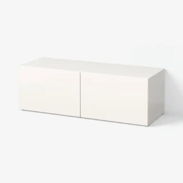 BESTÅ Шафка з дверцятами - білий/Selsviken глянець/білий 120x42x38 см