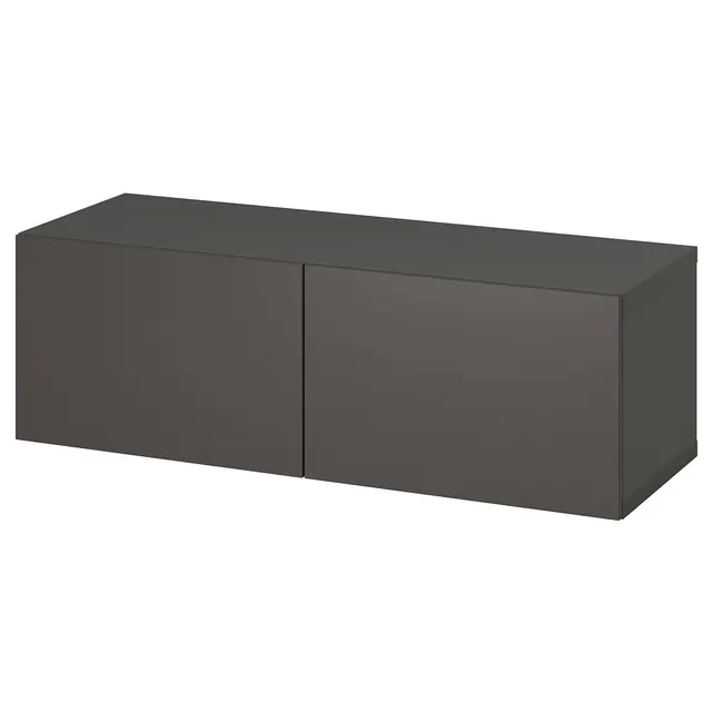 BESTÅ Шафка з дверцятами - темно-сірий/Lappviken темно-сірий 120x42x38 см