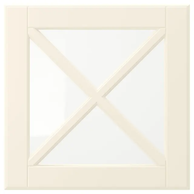 BODBYN Скляні двері зі шпросом - кремовий 40x40 см