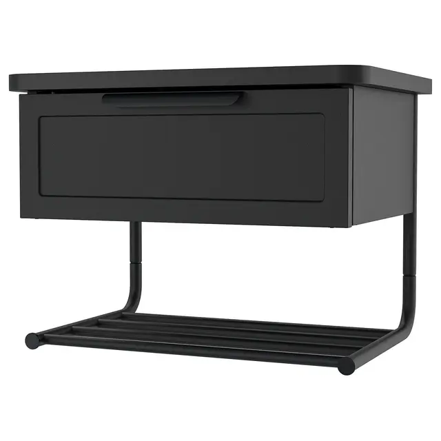GRÅFJÄLLET Приліжкова тумбочка настінна - антрацит 42x29x31 см