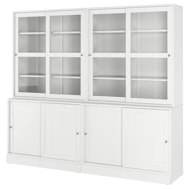 HAVSTA Комбінація розсувних скляних дверей - білий 242x47x212 см