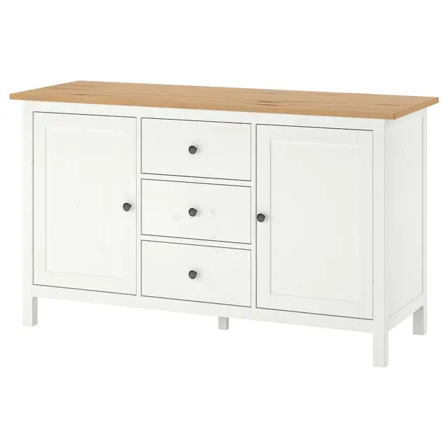 HEMNES Буфет - біла морилка/світло-коричневий 157x88 см