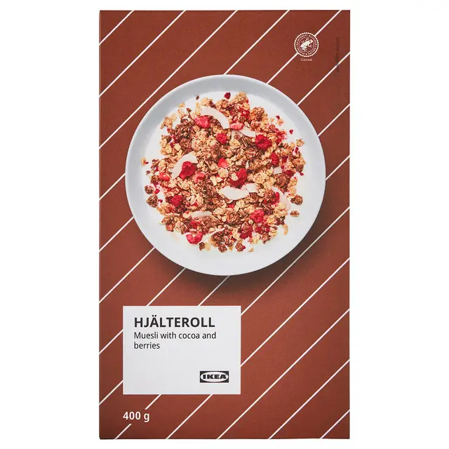HJÄLTEROLL Мюслі - з какао та сухофруктами/із сертифікатом Rainforest Alliance 400 г