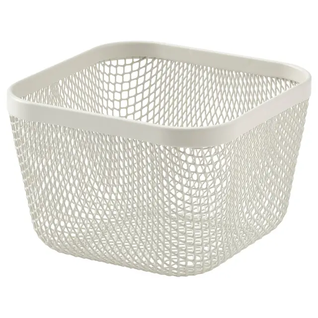 IKEA 365+ Кошик для продуктів - метал/білий 14x14x10 см