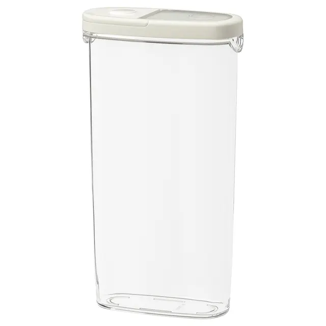 IKEA 365+ Контейнер для сухих продуктів/кришка - прозорий/білий 2.3 л