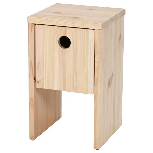 IKEA PS 2026 Приліжковий столик - сосна з відкидними дверима 30x30x50 см