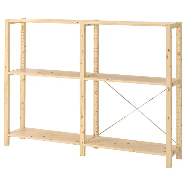 IVAR 2 секції/полиці - сосна 174x30x124 см