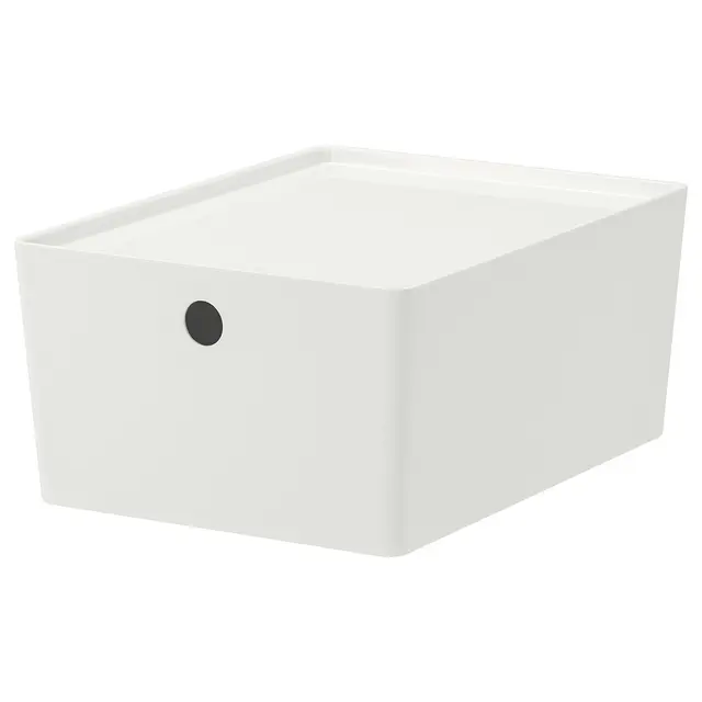 KUGGIS Контейнер з кришкою - білий 26x35x15 см
