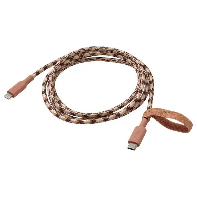 LILLHULT USB-C на Lightning - рожевий/бежевий 1.5 м