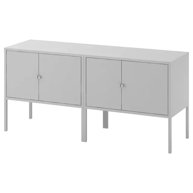 LIXHULT Комбінація шафок - сірий 120x35x57 см