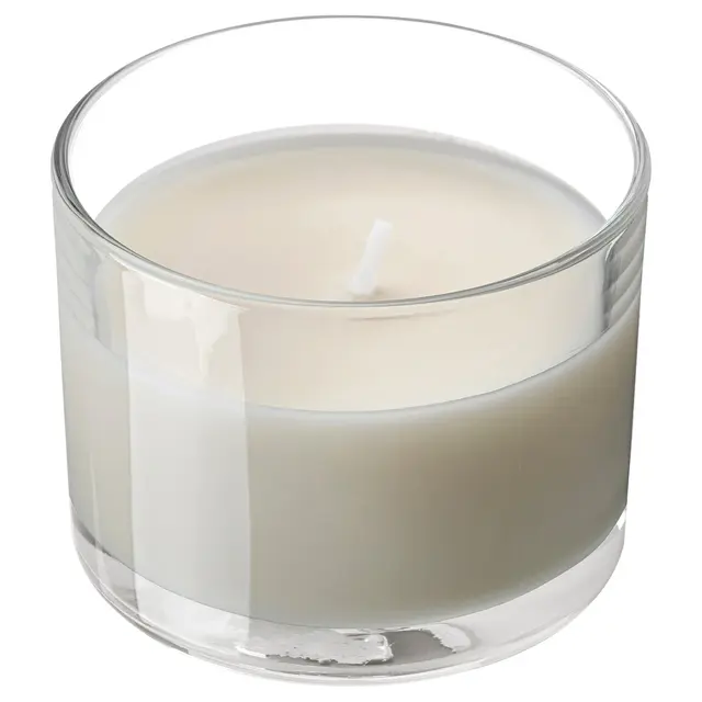 LOTSFÅGEL Ароматична свічка у склі - ваніль блідо-бежевий 20 год.
