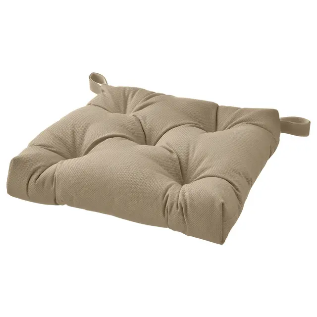 MALINDA Подушка на стілець - бежевий 40/35x38x7 см