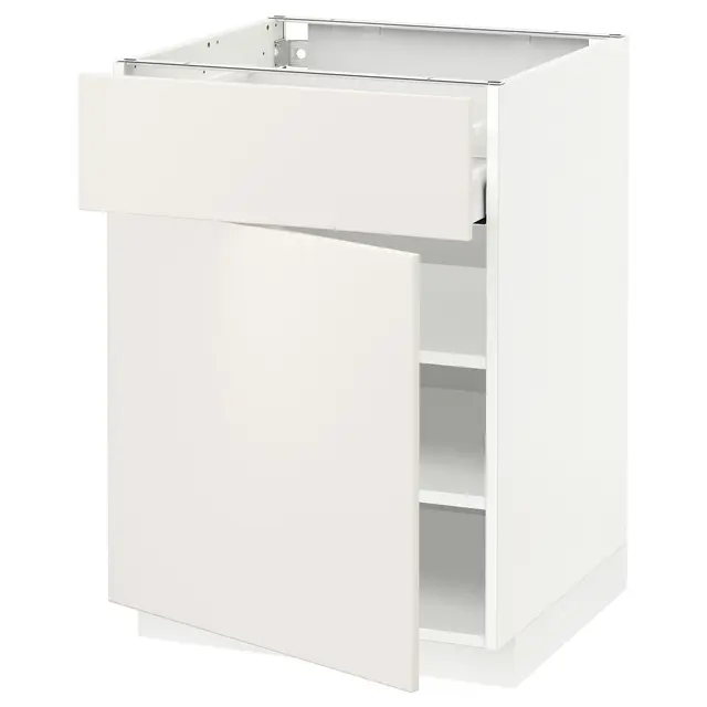 METOD / MAXIMERA Підлогова шафка шухляда/дверцята - білий/Veddinge білий 60x60 см