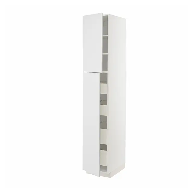 METOD / MAXIMERA Висока шафка 2 дверцят/4 шухляди - білий/Stensund білий 40x60x220 см