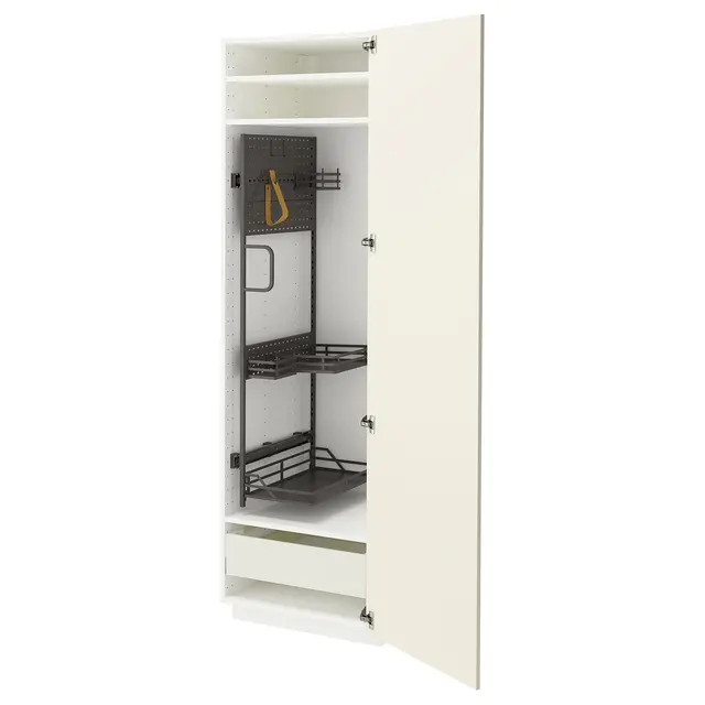 METOD / MAXIMERA Висока шафа/господарське наповнення - білий/Bodbyn кремовий 60x60x200 см
