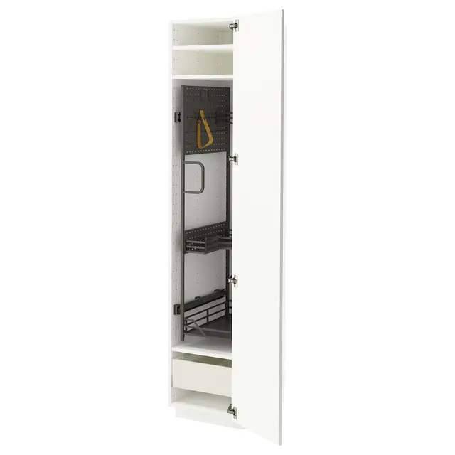 METOD / MAXIMERA Висока шафа/господарське наповнення - білий/Ringhult білий 40x60x200 см