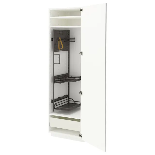 METOD / MAXIMERA Висока шафа/господарське наповнення - білий/Ringhult білий 60x60x200 см