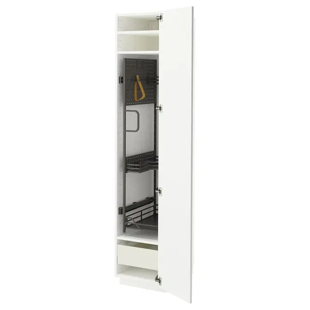 METOD / MAXIMERA Висока шафа/господарське наповнення - білий/Stensund білий 40x60x200 см