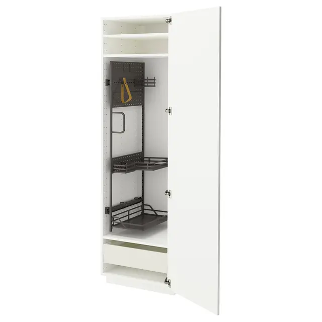 METOD / MAXIMERA Висока шафа/господарське наповнення - білий/Stensund білий 60x60x200 см