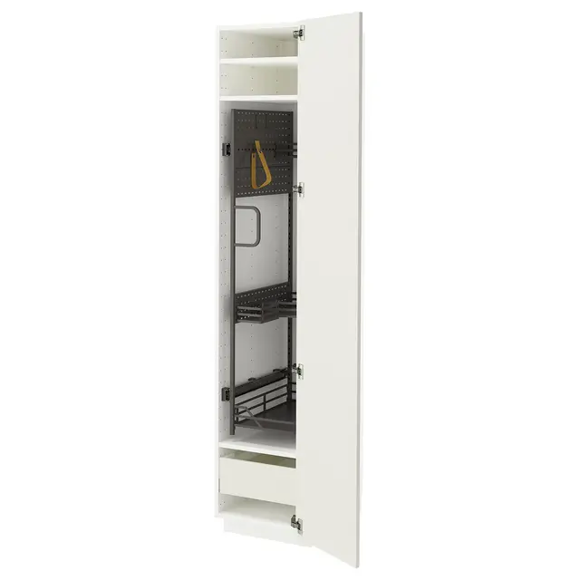 METOD / MAXIMERA Висока шафа/господарське наповнення - білий/Veddinge білий 40x60x200 см
