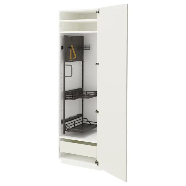 METOD / MAXIMERA Висока шафа/господарське наповнення - білий/Veddinge білий 60x60x200 см