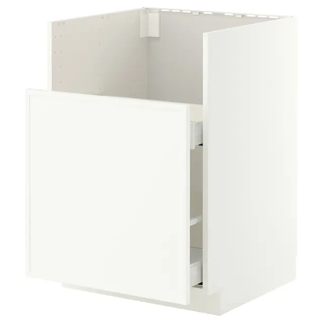 METOD / MAXIMERA Шафка для мийки TALLSJÖN - білий/Aspudden матовий білий 60x60 см