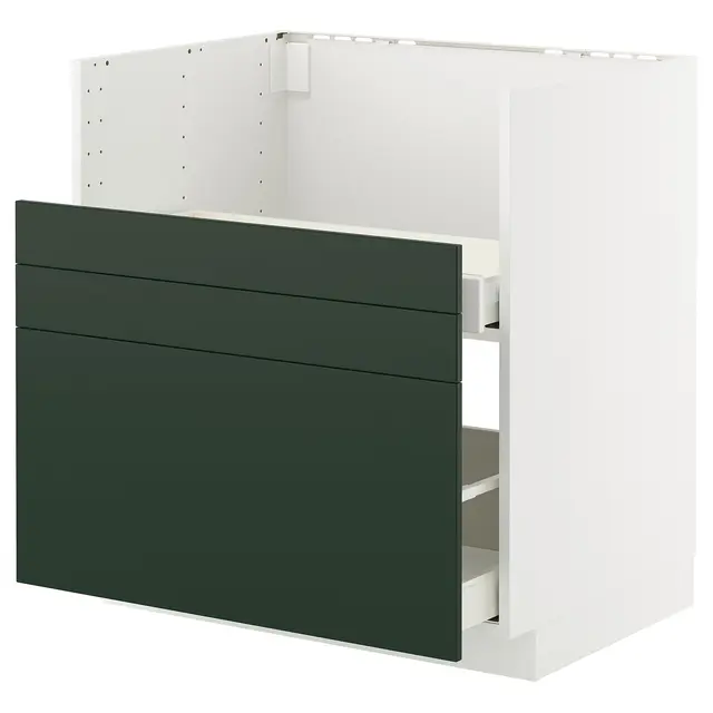 METOD / MAXIMERA Шафка для мийки TALLSJÖN - білий/Havstorp глибокий зелений 80x60 см