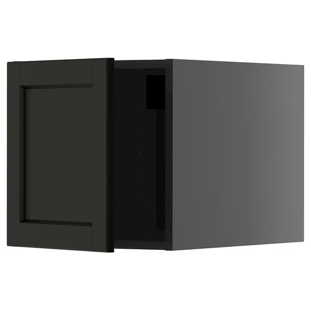 METOD Надбудова - чорно-сірий/Lerhyttan чорна морилка 40x40 см