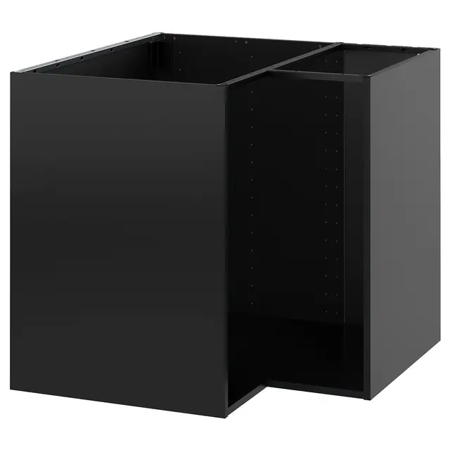 METOD Кутова підлогова шафа - чорно-сірий 88x60x80 см