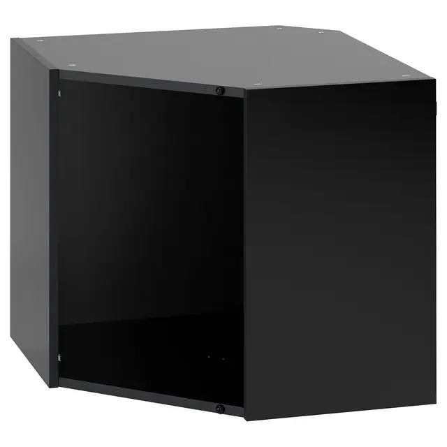 METOD Кутова навісна шафа - чорно-сірий 68x37x60 см