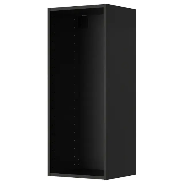 METOD Настінна шафка - чорно-сірий 40x37x100 см