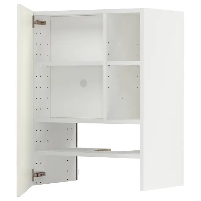 METOD Шафка для витяжки з полицею/дверцятами - білий/Veddinge білий 60x80 см