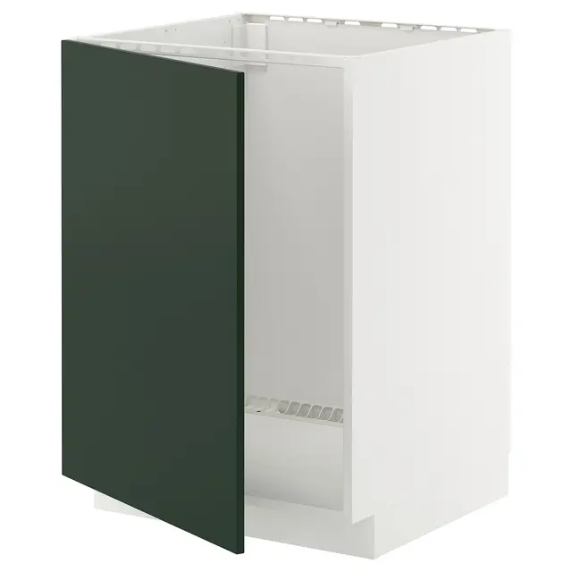 METOD Шафка під мийку - білий/Havstorp глибокий зелений 60x60 см