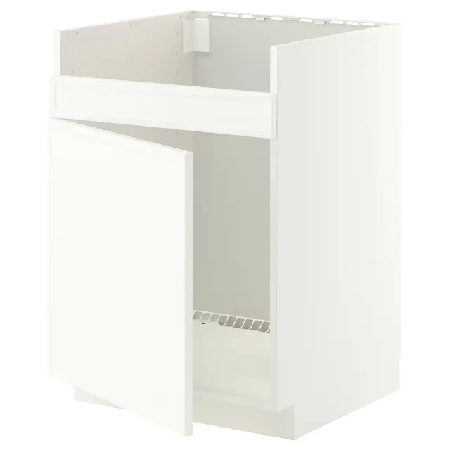 METOD Шафка під мийку HAVSEN з 1 чашею - білий/Aspudden матовий білий 60x60 см