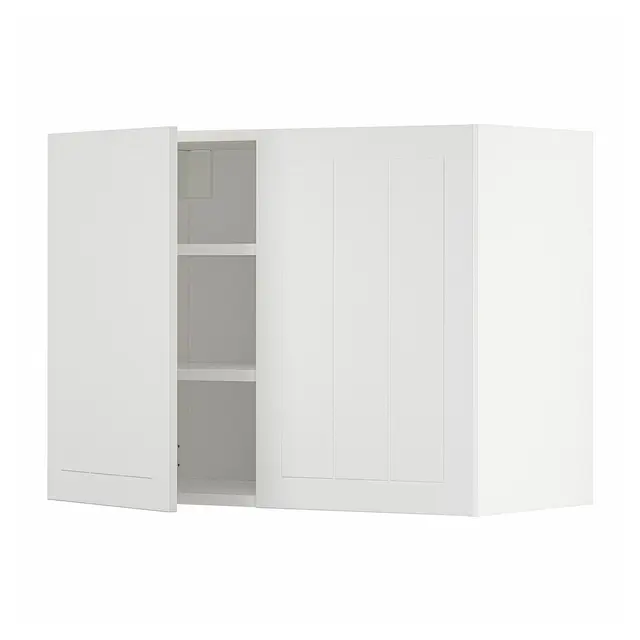 METOD Настінна шафка з полицями/2 дверцят - білий/Stensund білий 80x60 см
