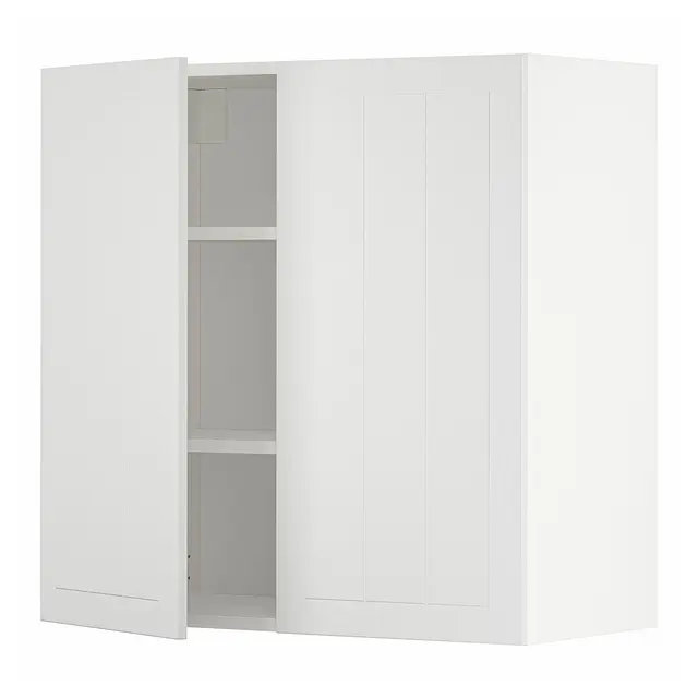 METOD Настінна шафка з полицями/2 дверцят - білий/Stensund білий 80x80 см